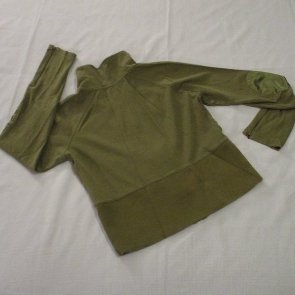 π J.J BASICS VINTAGE GREEN AND BEIGE (2) FULL-ZIP CROP TOPS β SIZE L π - Picture 9 of 15